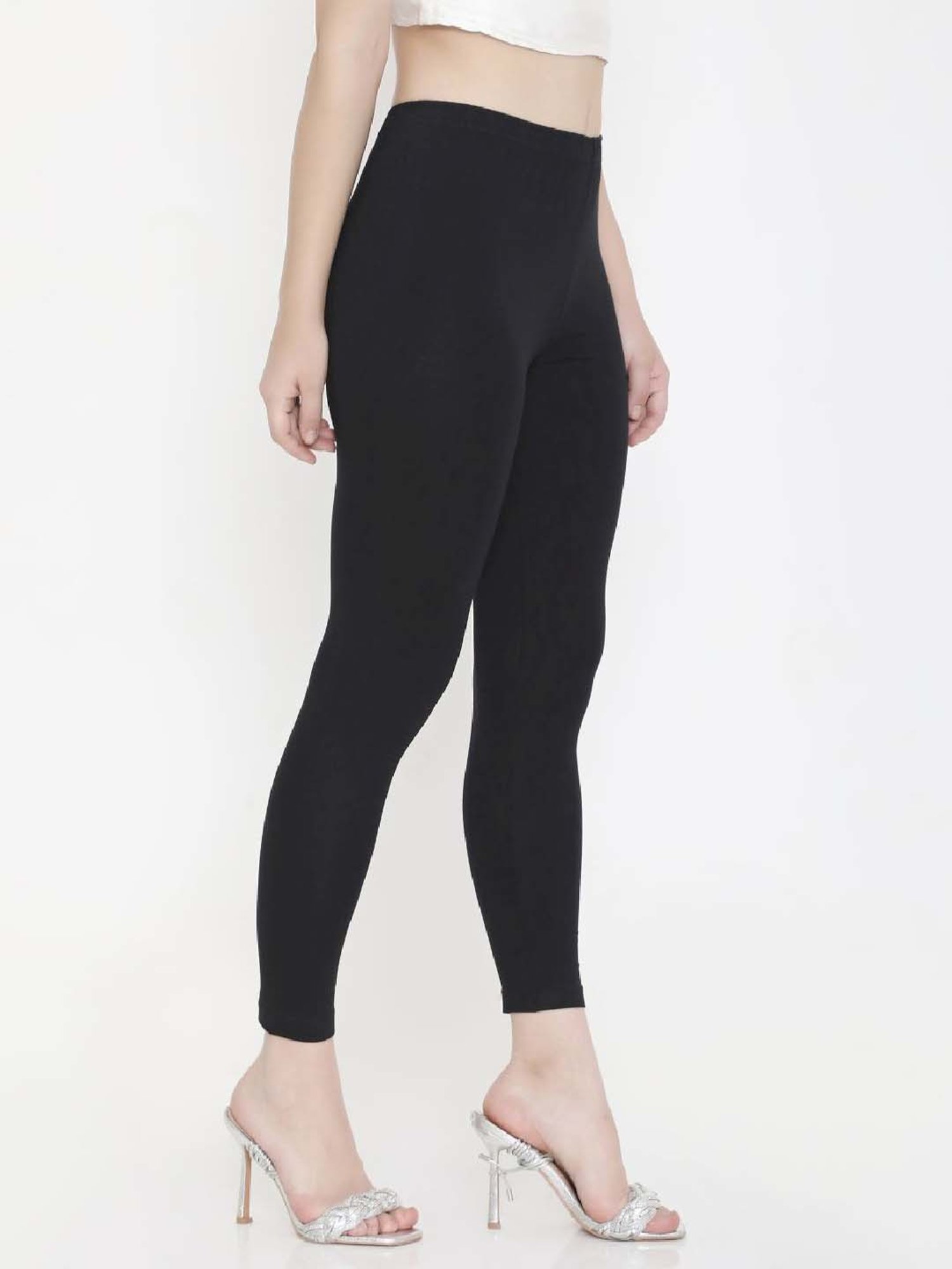 FEELINGS Black Plain Leggings
