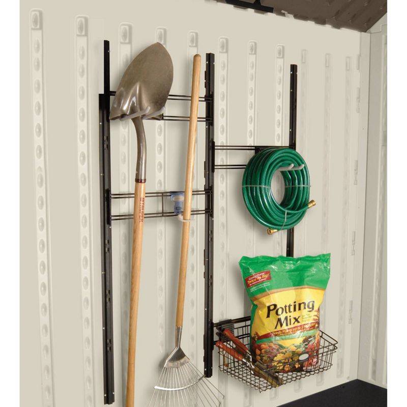 Shed Bracket Hooks/Basket Kit - Black - Suncast