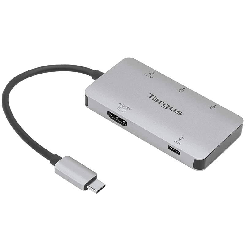 USB-C Multi-Port Single Video 4K HDMI Adapter with 100W PD Pass-Thru, Gray (ACA958USZ)