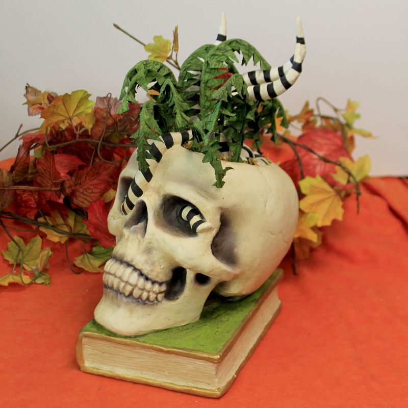 Halloween 13.75" Venomous Vines Skull Poison Ivy Book Scary Spooky  -  Decorative Figurines
