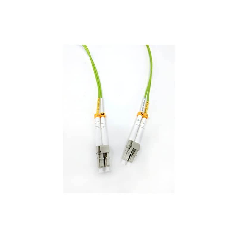 Meter 100Gb OM5 Multimode Duplex Fiber Optic Cable 50125 LC to LC Lime Green