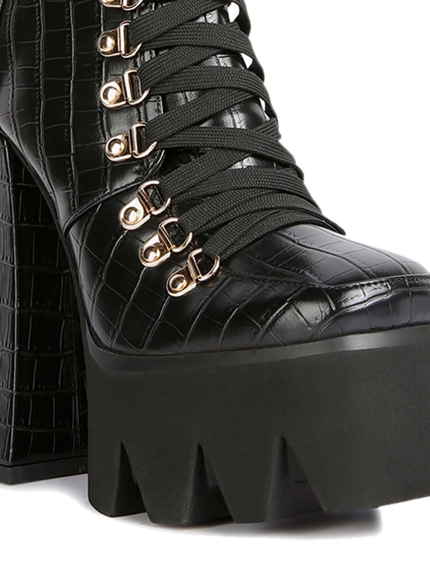 London Rag Women's Black Derby Boots