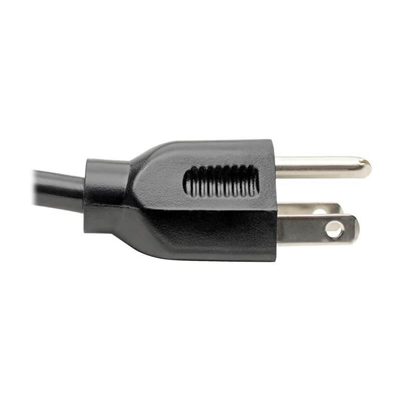 Standard Computer Power Cord 10A18AWG NEMA 515P to Left Angle IEC320C13 6ftP00600613LABlack
