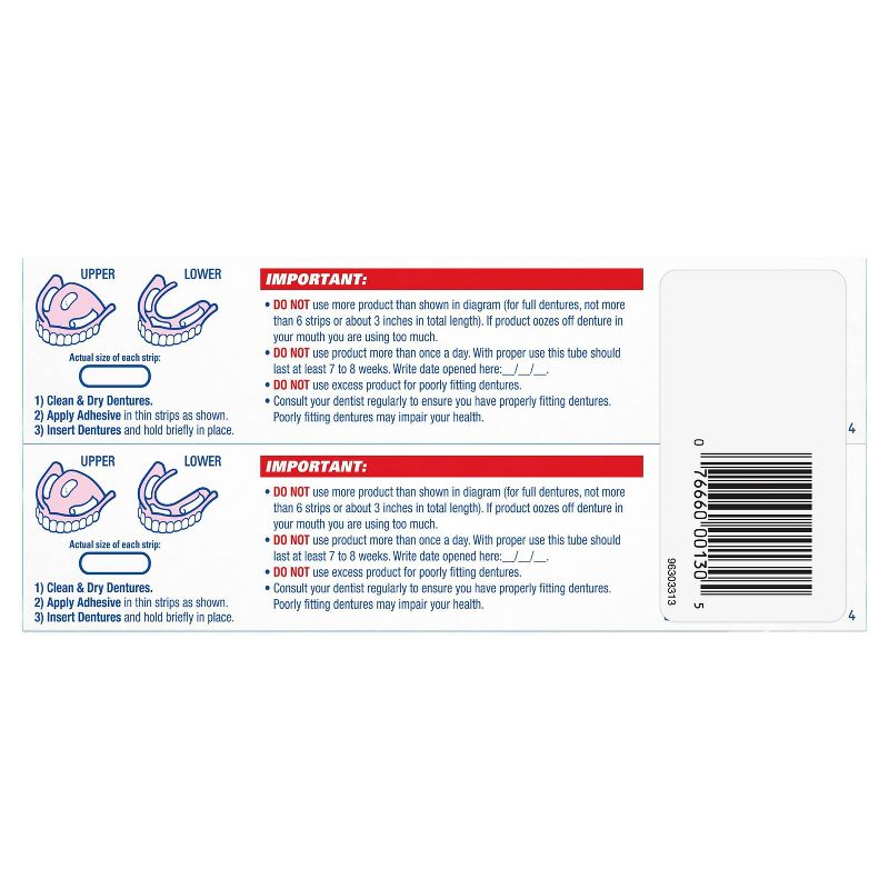 Fixodent Complete Free Denture Adhesive Cream Twin Pack - 2.4oz/2pk