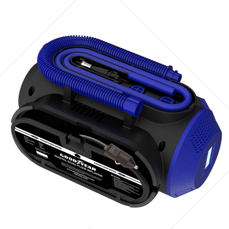 Goodyear Dual Flow 6min Flat to Full Tire Inflator and Air Compressor with Digital Display