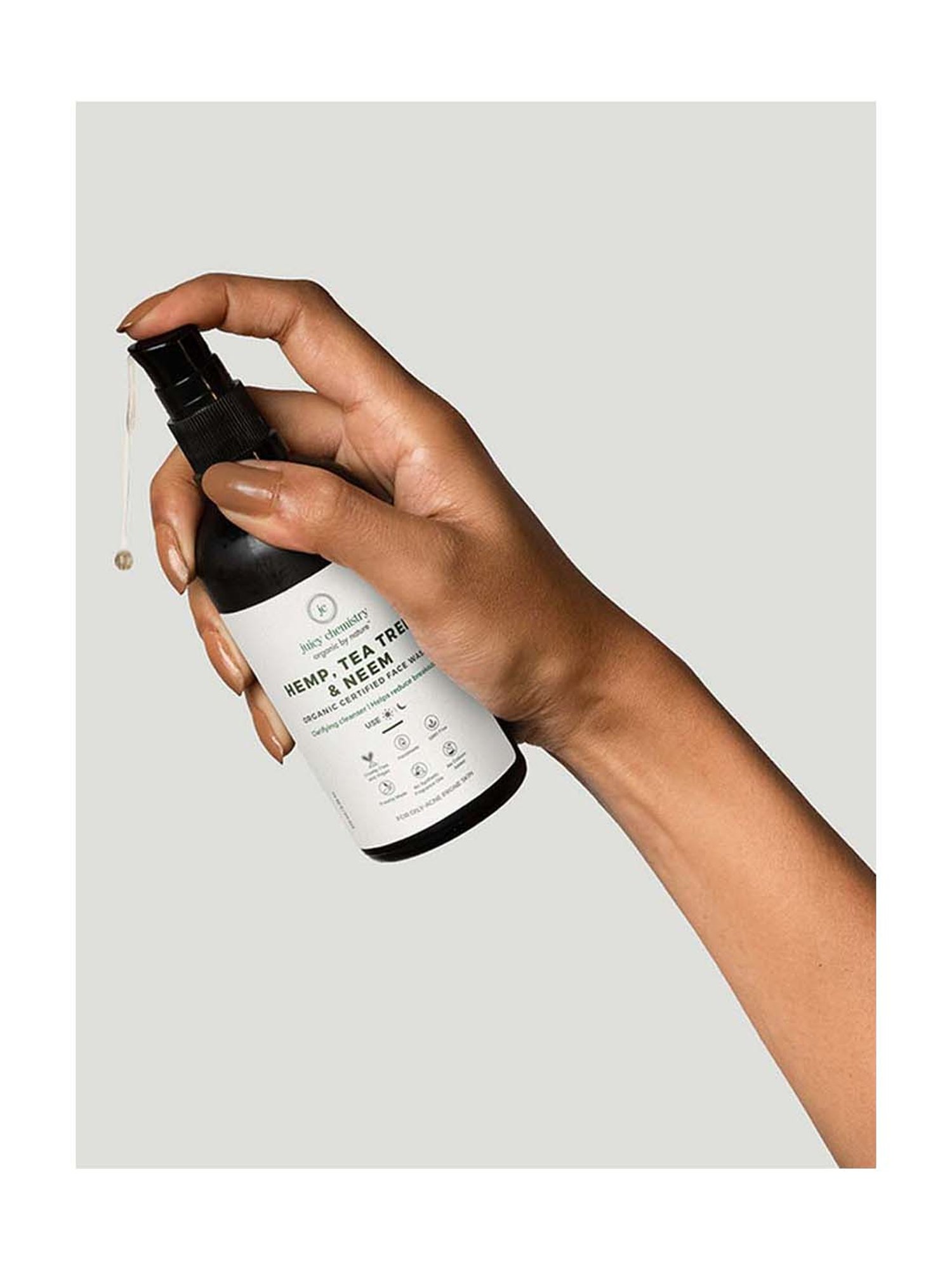 Juicy Chemistry Organic Hemp Tea Tree & Neem Face Wash - 100 ml