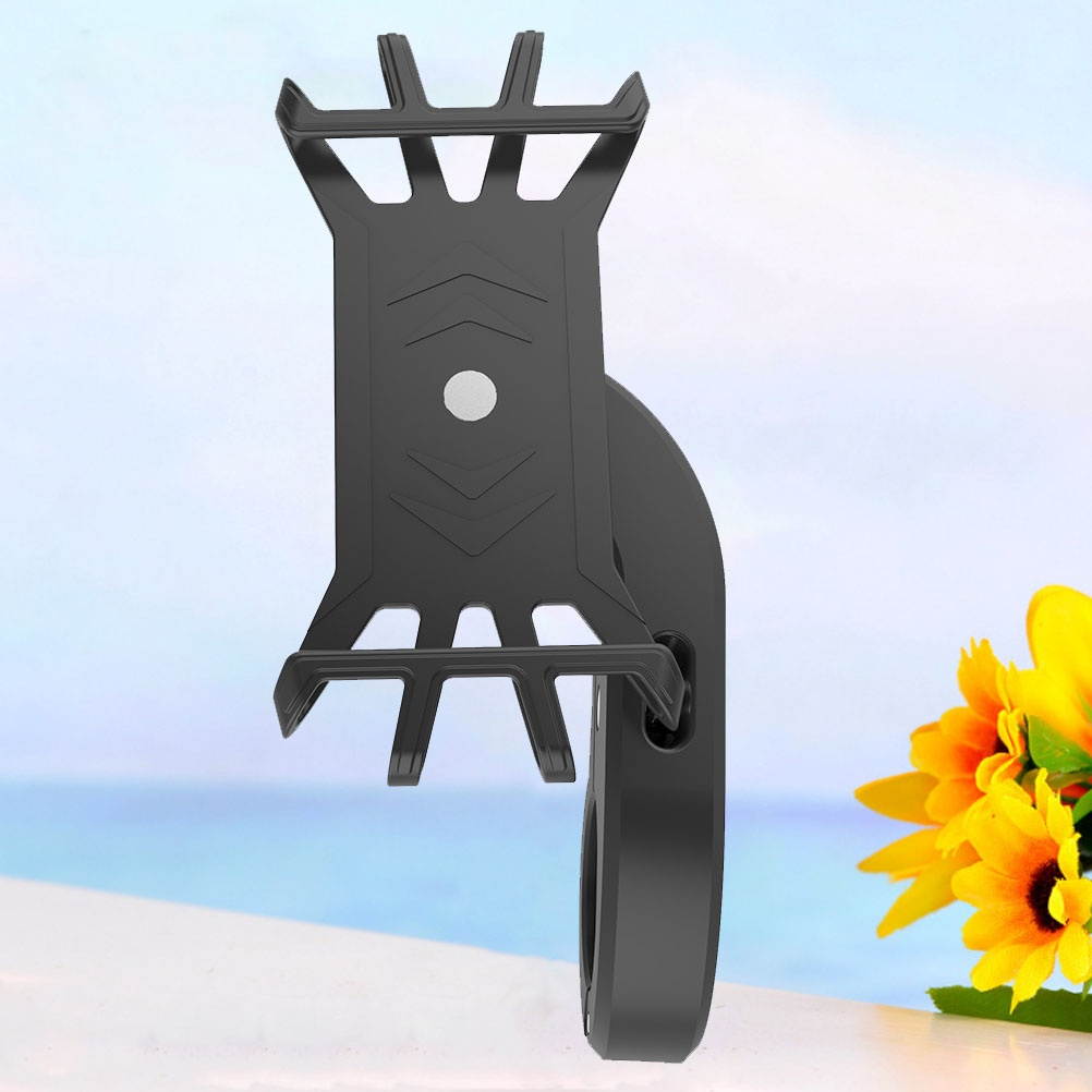 Universal Adjustable Silicone Sangler Motorcycle Mobile Phone Holder Stand Bracket for Mobile Phone (Black)