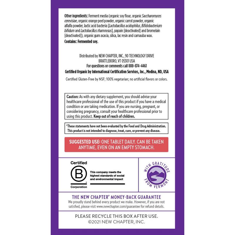 New Chapter Women's 55+ One Daily Multivitamin Tablets - 30ct