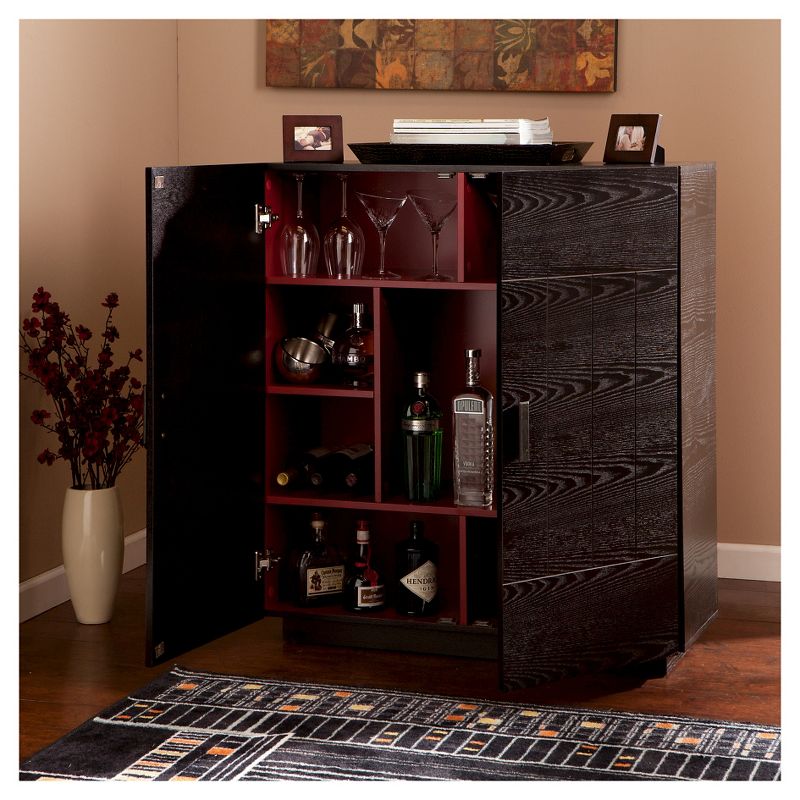 Elgin Bar Cabinet Wood/Black - Aiden Lane