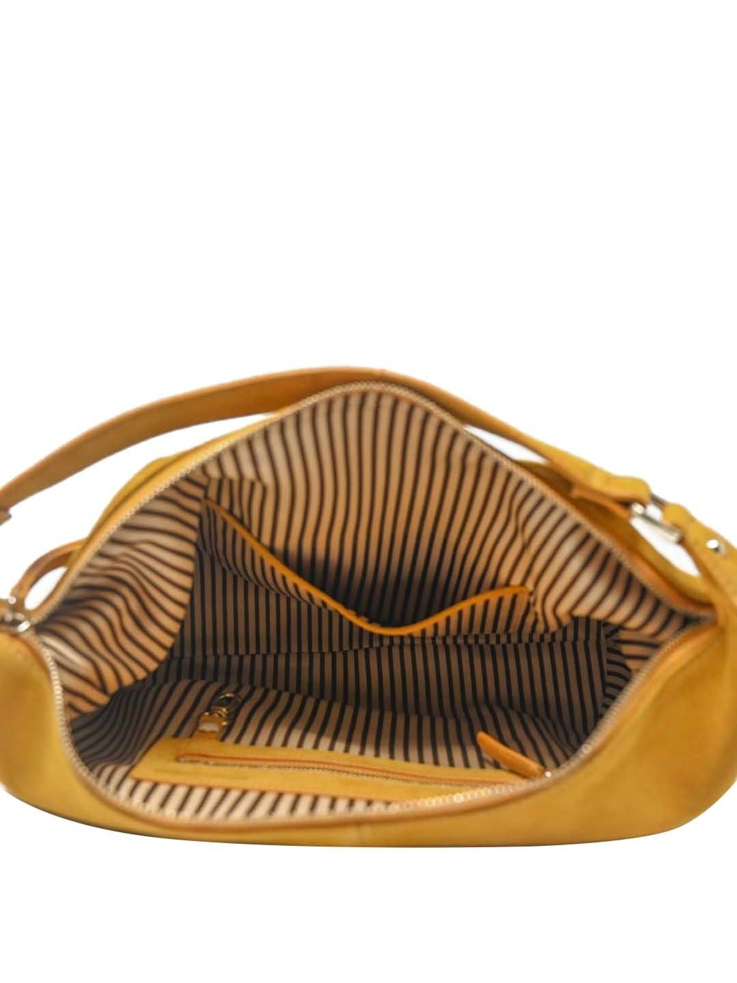 Tohl Yellow Solid Large Hobo Handbag