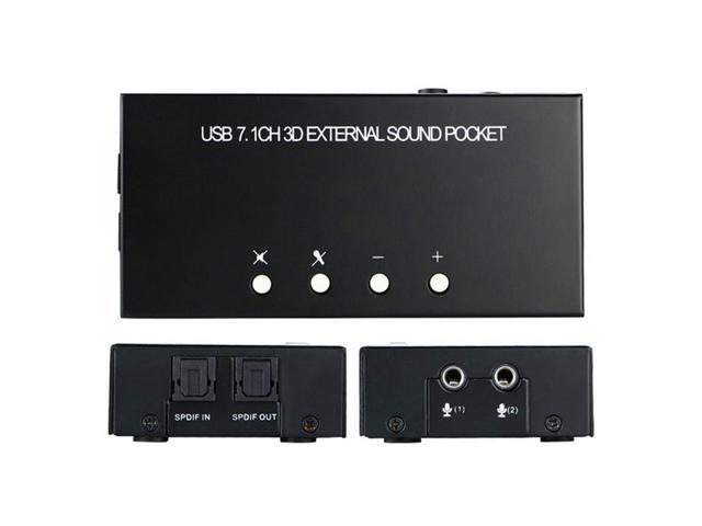Channel 3D 7.1 USB External Sound Card Sound Box Support Digital Audio Streaming Vista With Driver CD