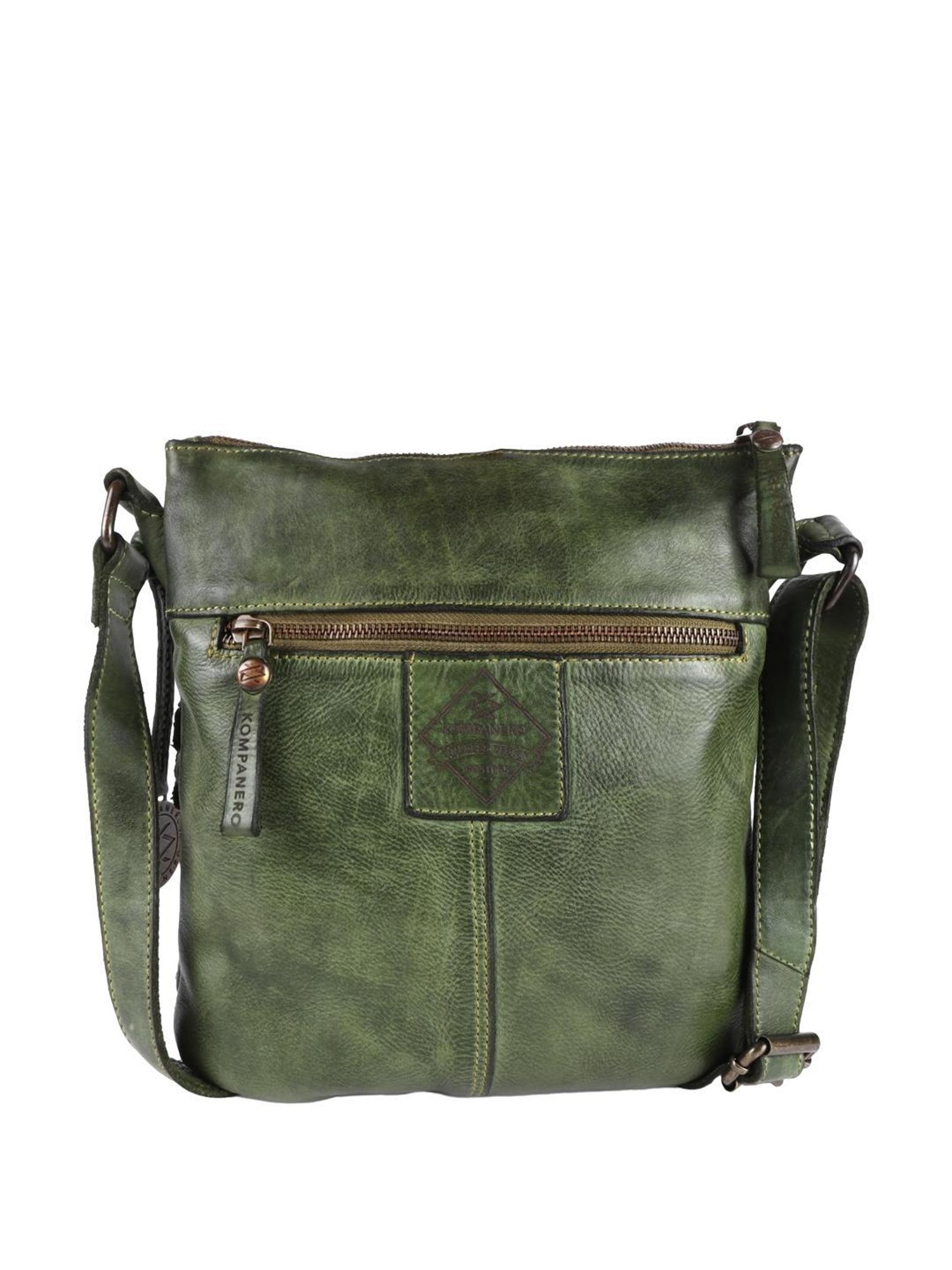 KOMPANERO Mia Green Textured Sling Handbag