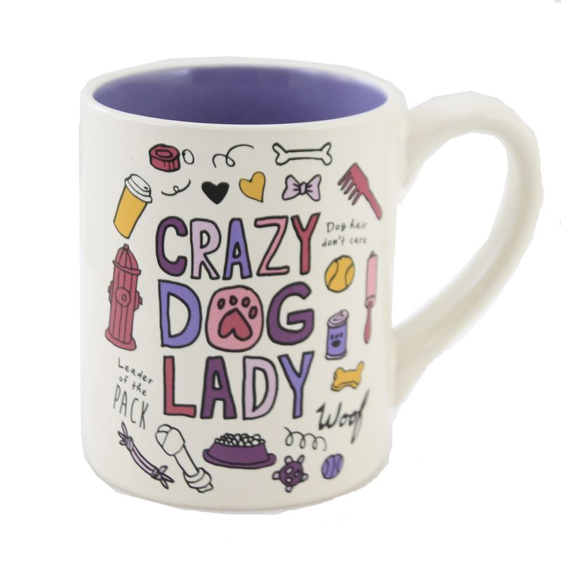 Tabletop 4.0" Crazy Dog Lady Mug Dedicated Canine Enesco  -  Drinkware