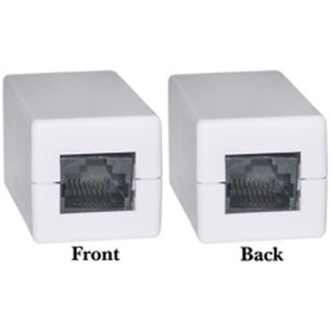 Cable Wholesale Cat 5e Coupler, White, RJ45 Female, Unshielded
