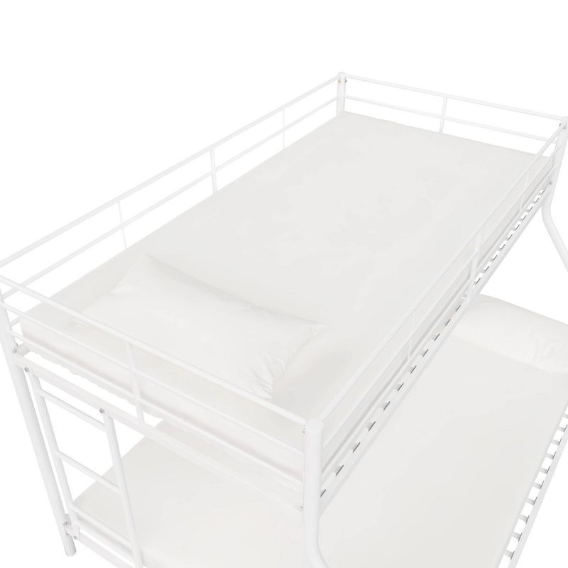 Twin Over Full Lily Small Space Kids' Bunk Bed White Metal - Room & Joy