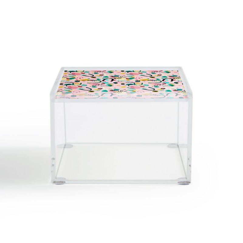 Ninola Design Abstract Geo Shapes Flower 4" x 4" Acrylic Box - Deny Designs