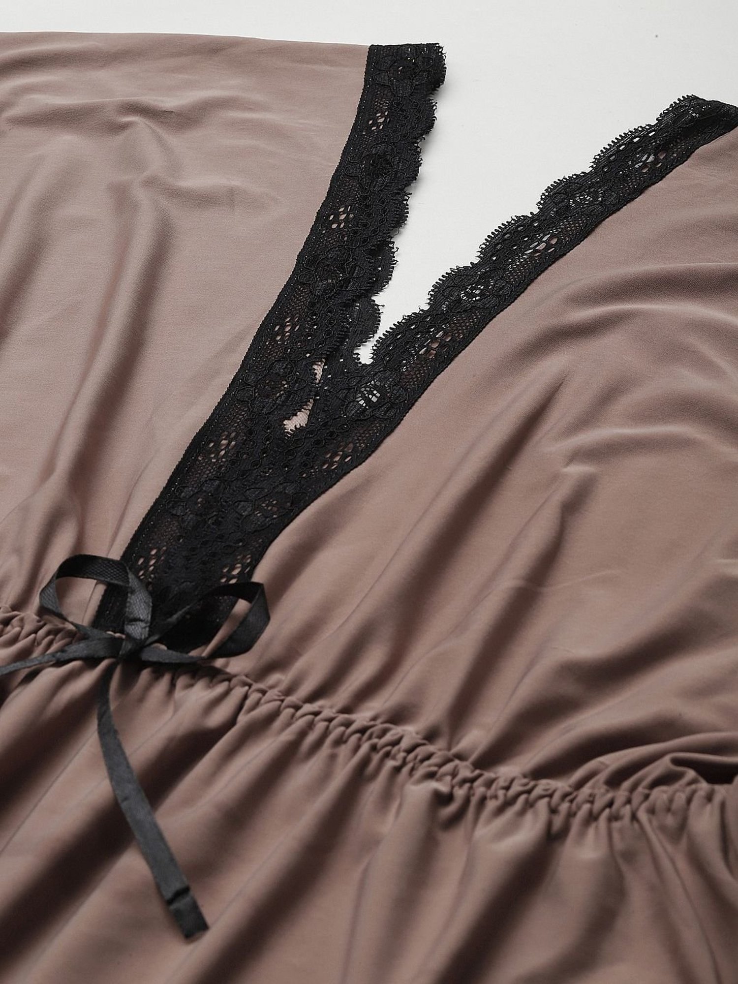 Ms.Lingies Brown Lace Work Babydoll