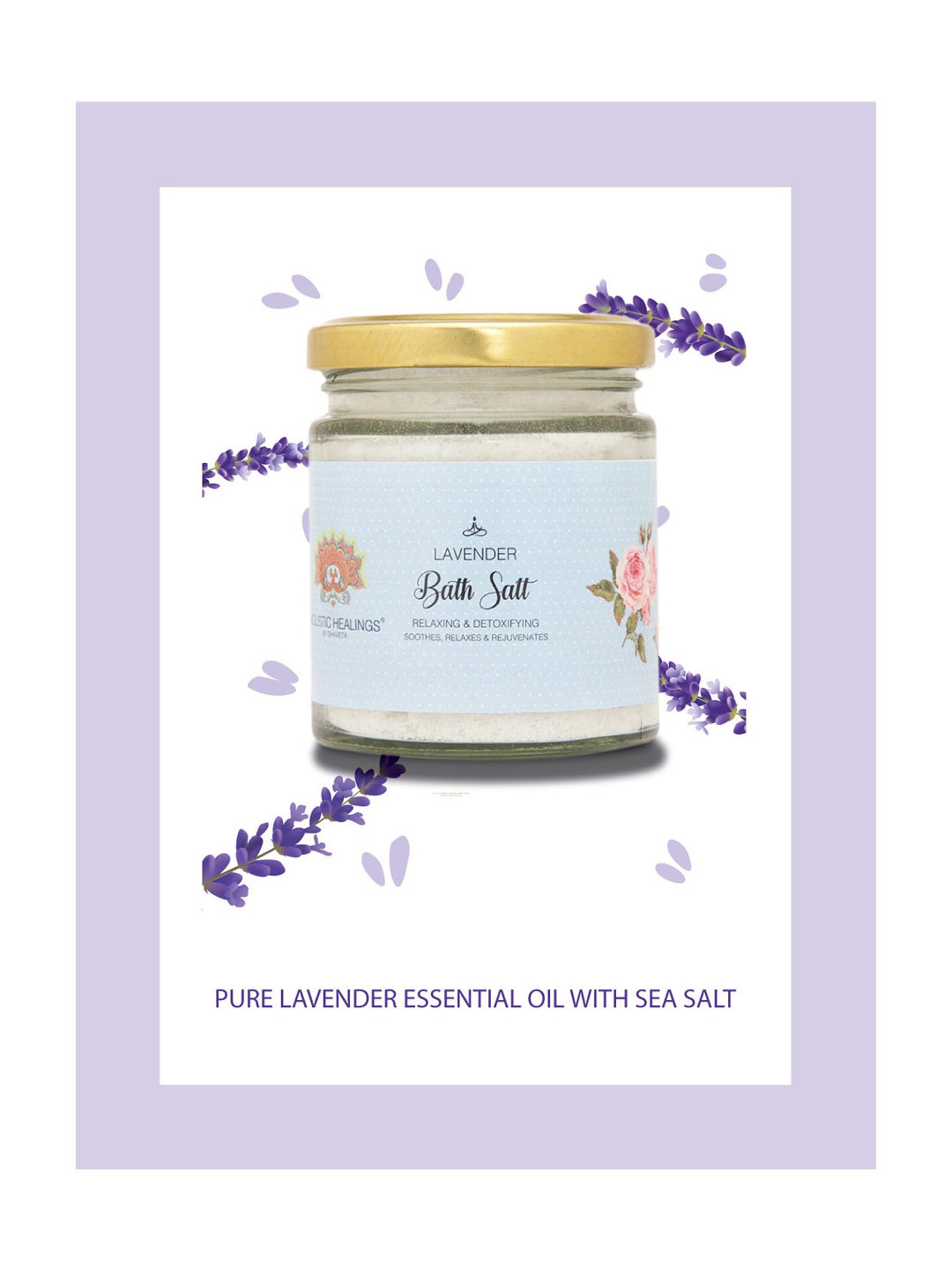 Holistic Healings By Shaveta Bath Salt Lavender - 200 gm