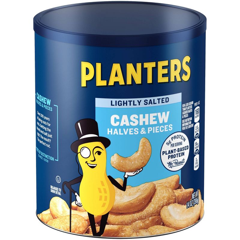 Planters Lightly Salted Halves And Pieces Cashews - 14oz