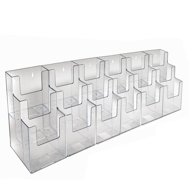 Azar Displays Three - Tier 18 - Pocket Trifold Brochure Holder
