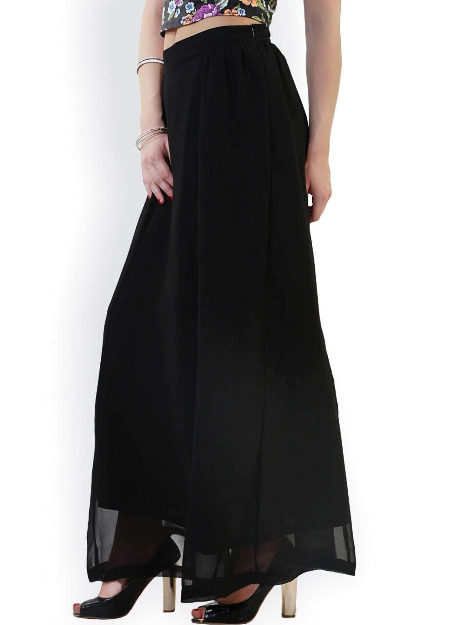 Belle Fille Black Maxi Skirt