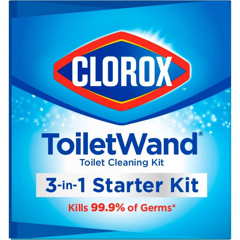 Clorox ToiletWand Disposable Toilet Cleaning System - ToiletWand Storage Caddy and 6 Refill Heads