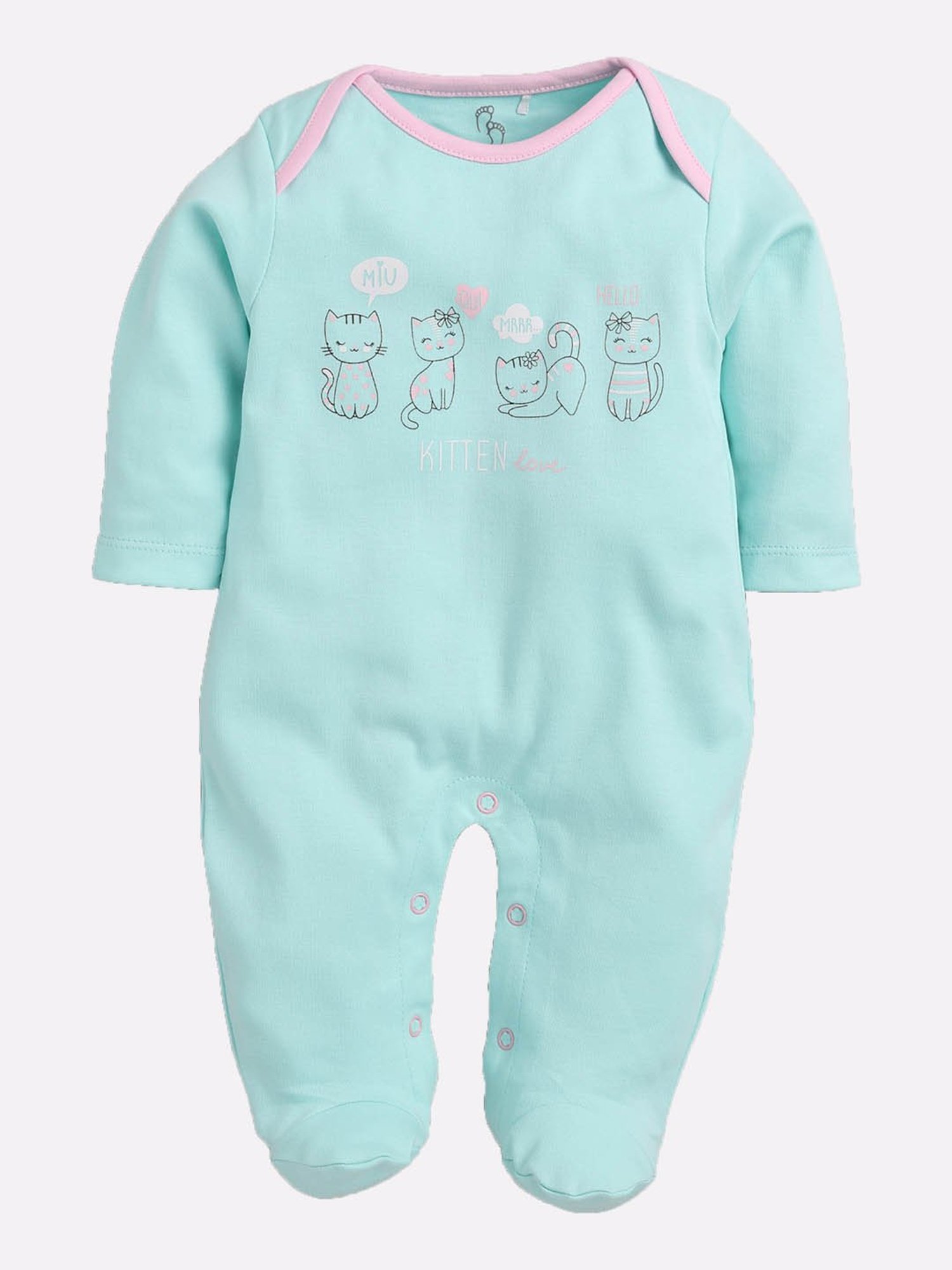 Baby Go Kids Pink & Blue Printed Rompers (Pack Of 2)