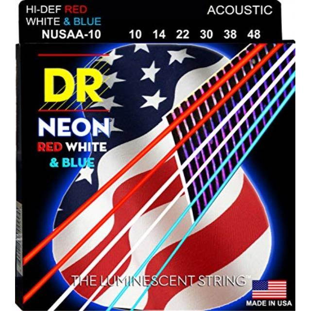 dr strings hidef neon acoustic guitar strings nusaa10