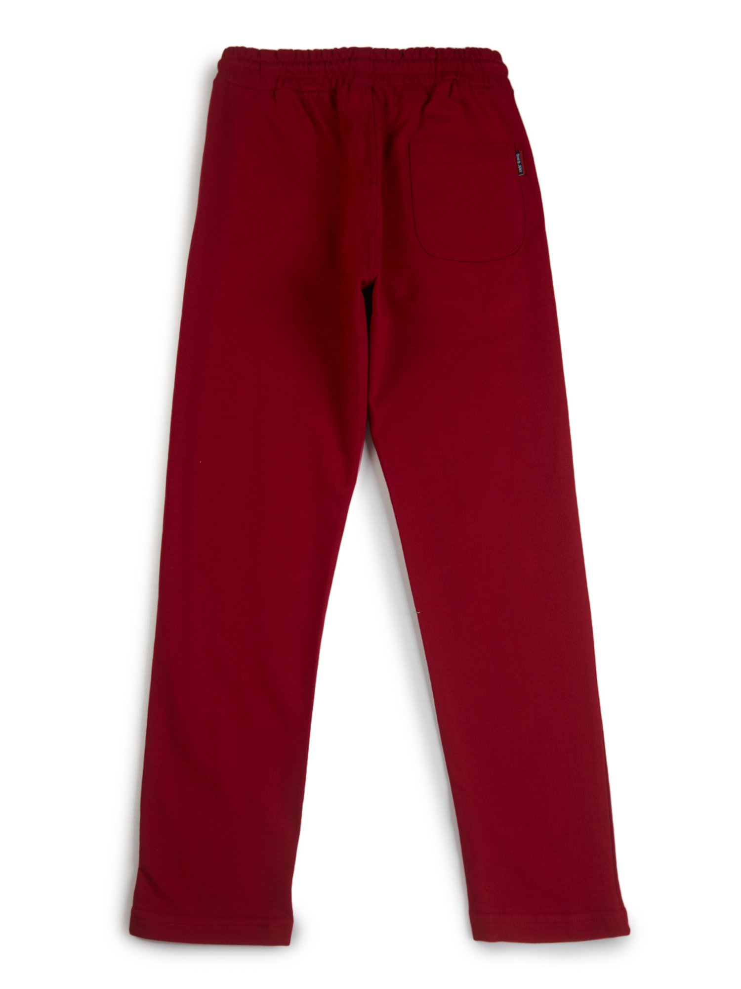 Gini & Jony Boys Maroon Solid Trackpants