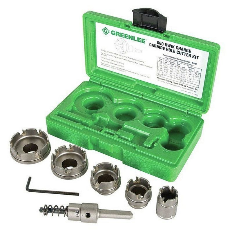Greenlee 660 6-Piece Quick-Change Carbide Cutter Kit