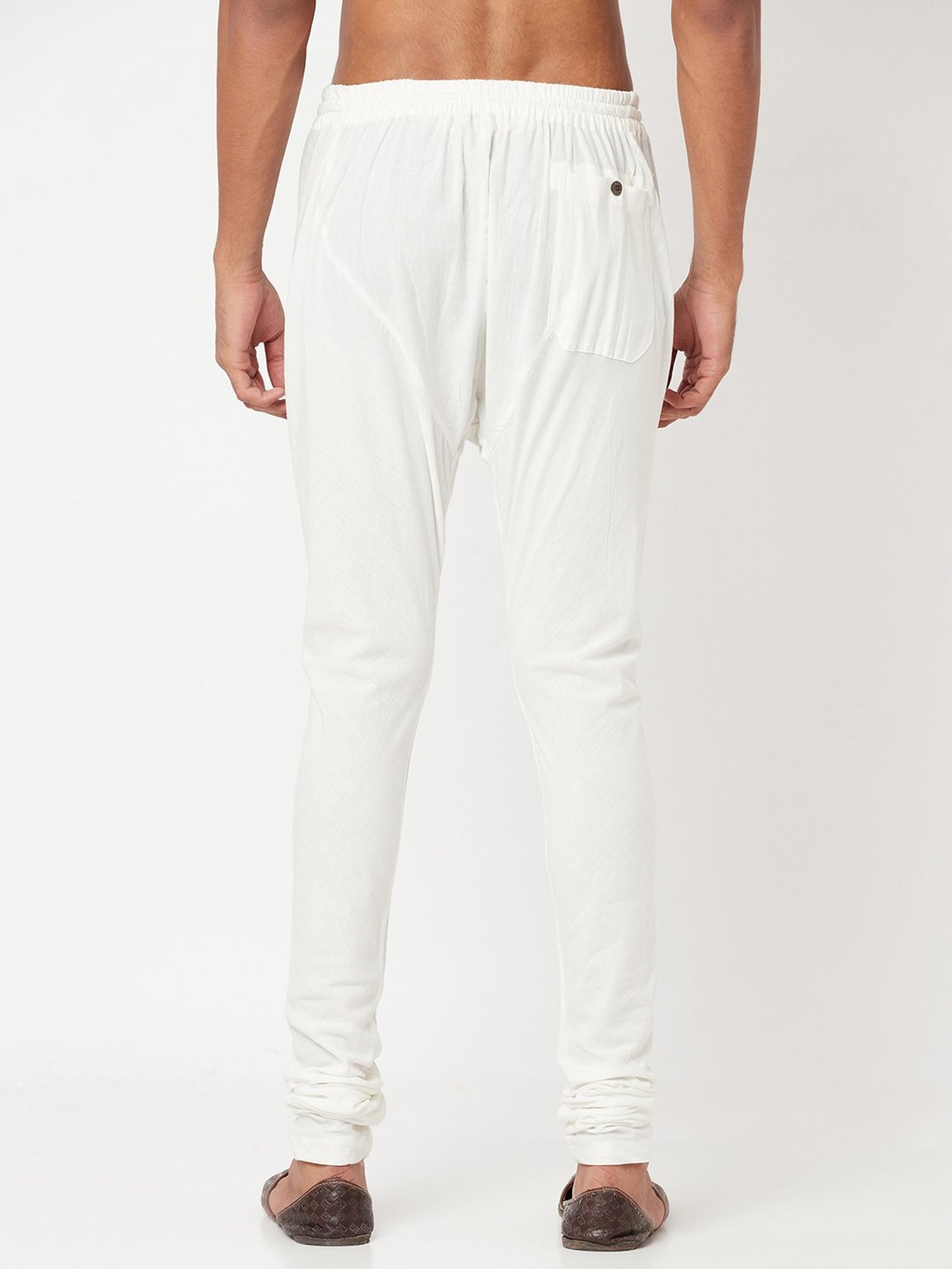 Fabindia White Comfort Fit Churidar