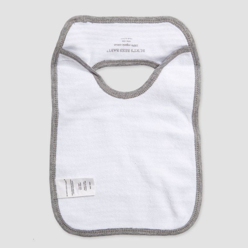Burt's Bees Baby® Organic Cotton 4pk Lap Shoulder Bibs - Heather Gray