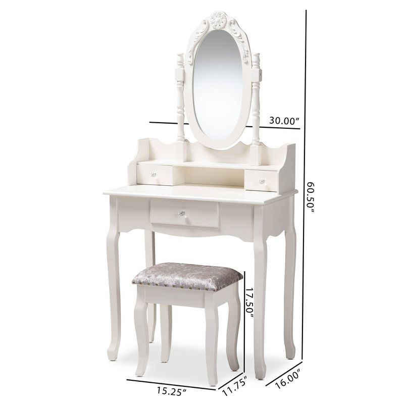 Salisbury Vanity w/Mirror White - Chique