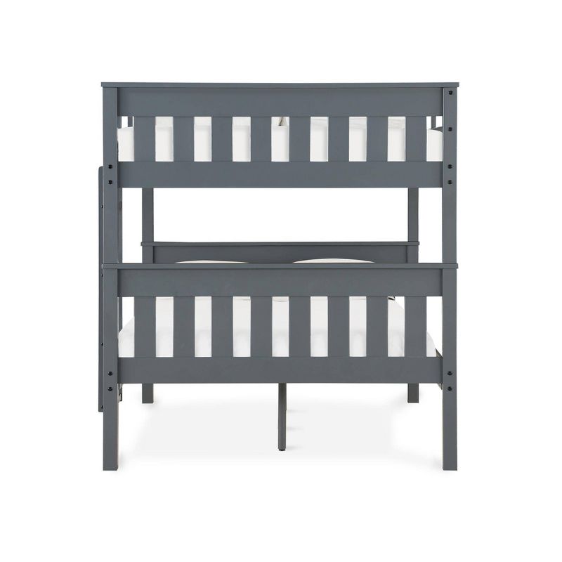 Full over Full Dolan Bunk Bed with USB Port Gray - Dorel Living