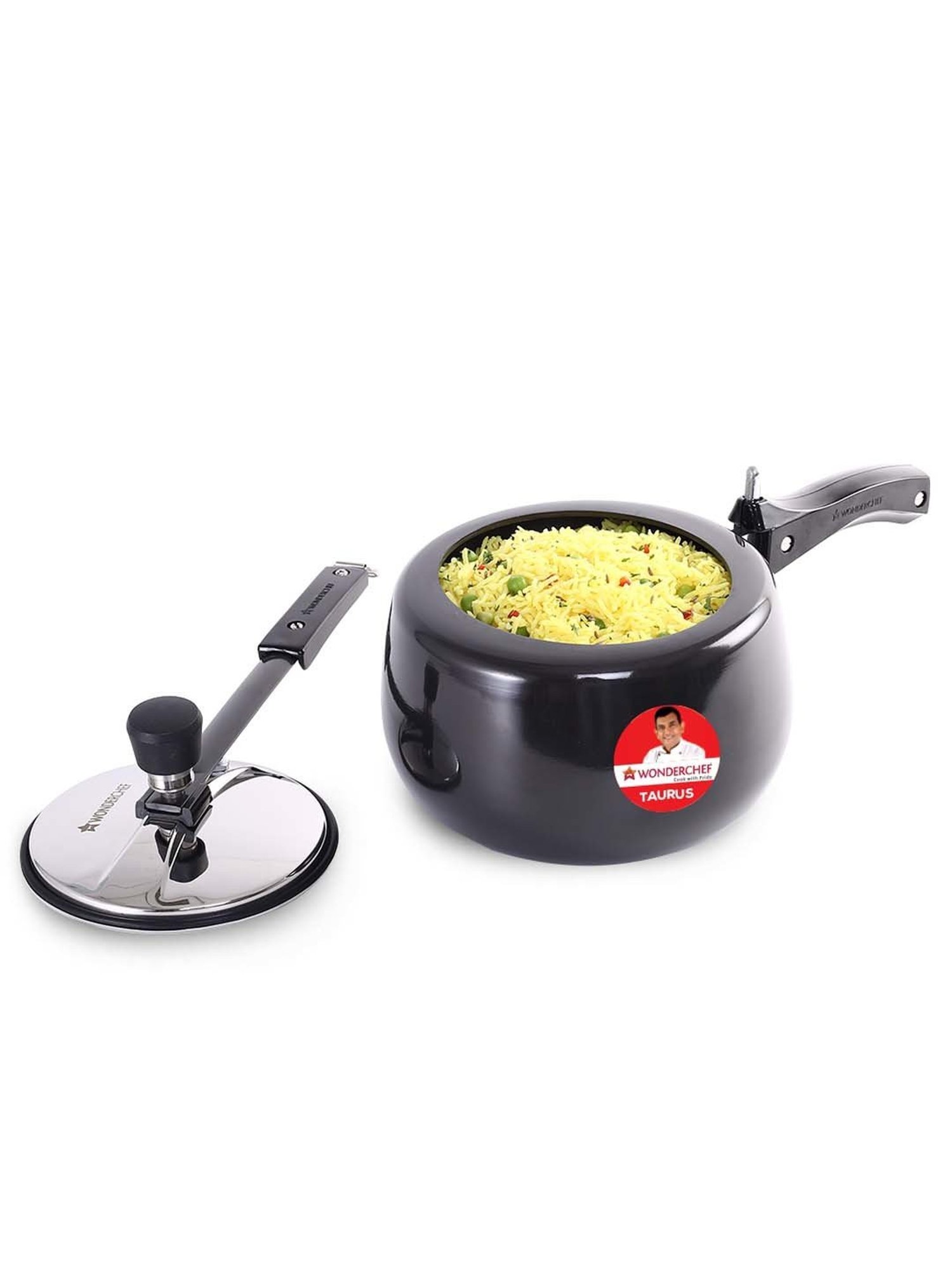 Wonderchef Taurus Hard Anodized Inner Lid Pressure Cooker (3 Liter)