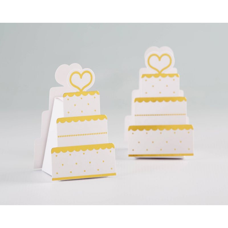 Set Of 12 Wedding Cake Favor Box White