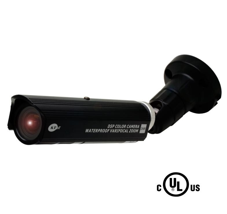 KT&C KPC-VF292NUBC 750TVL High Resolution CCTV Bullet Camera 3.5-16mm Vari Focal Lens OSD Menu , Dual Power UL