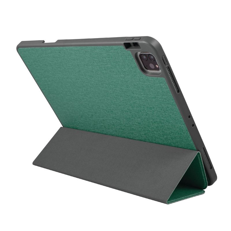 Insten - Soft TPU Tablet Case For iPad Pro 12.9" 2020, Multifold Stand, Magnetic Cover Auto Sleep/Wake, Pencil Charging, Mint Green