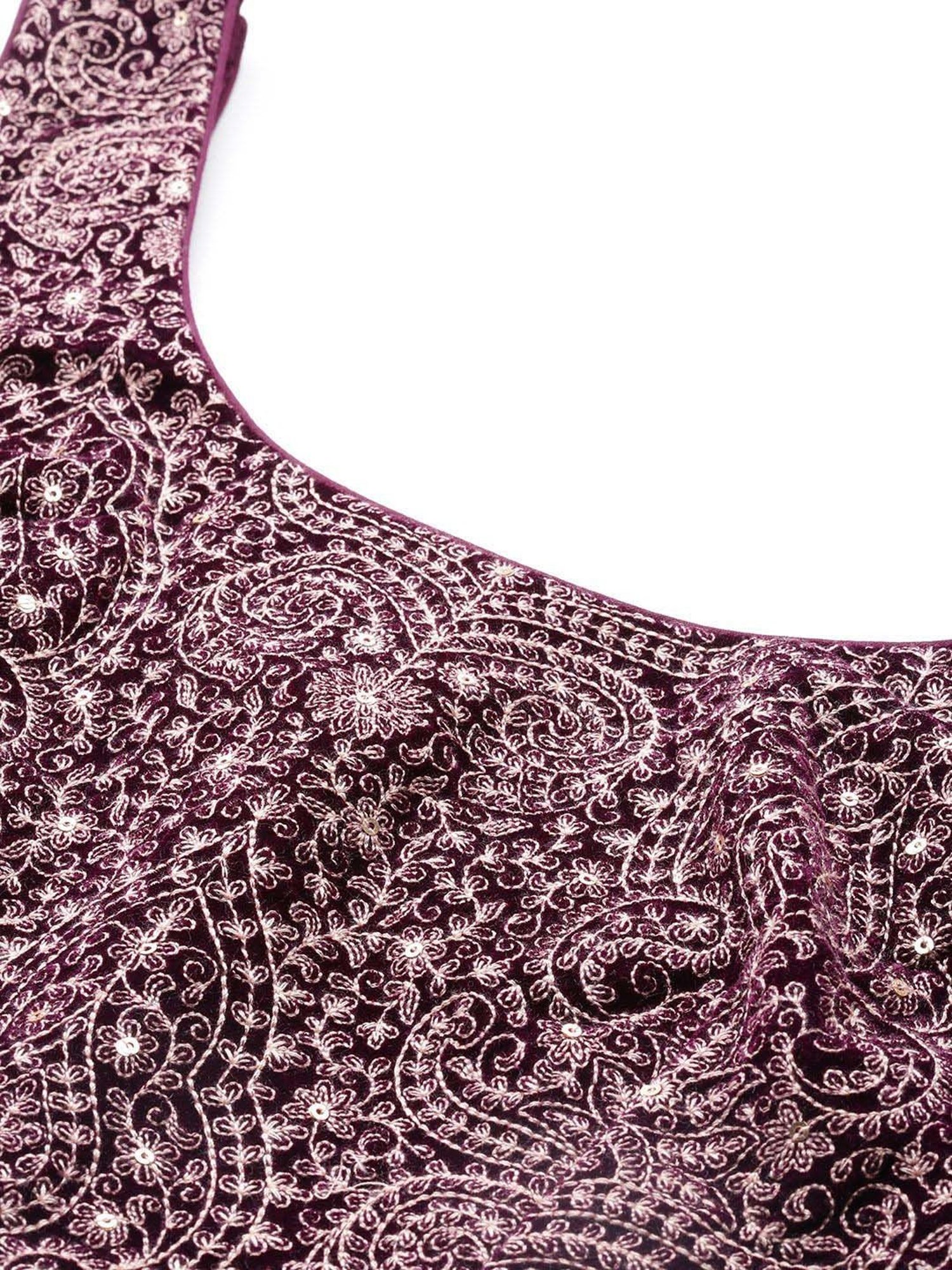 Libas Purple Plain Lehenga Choli Set With Dupatta