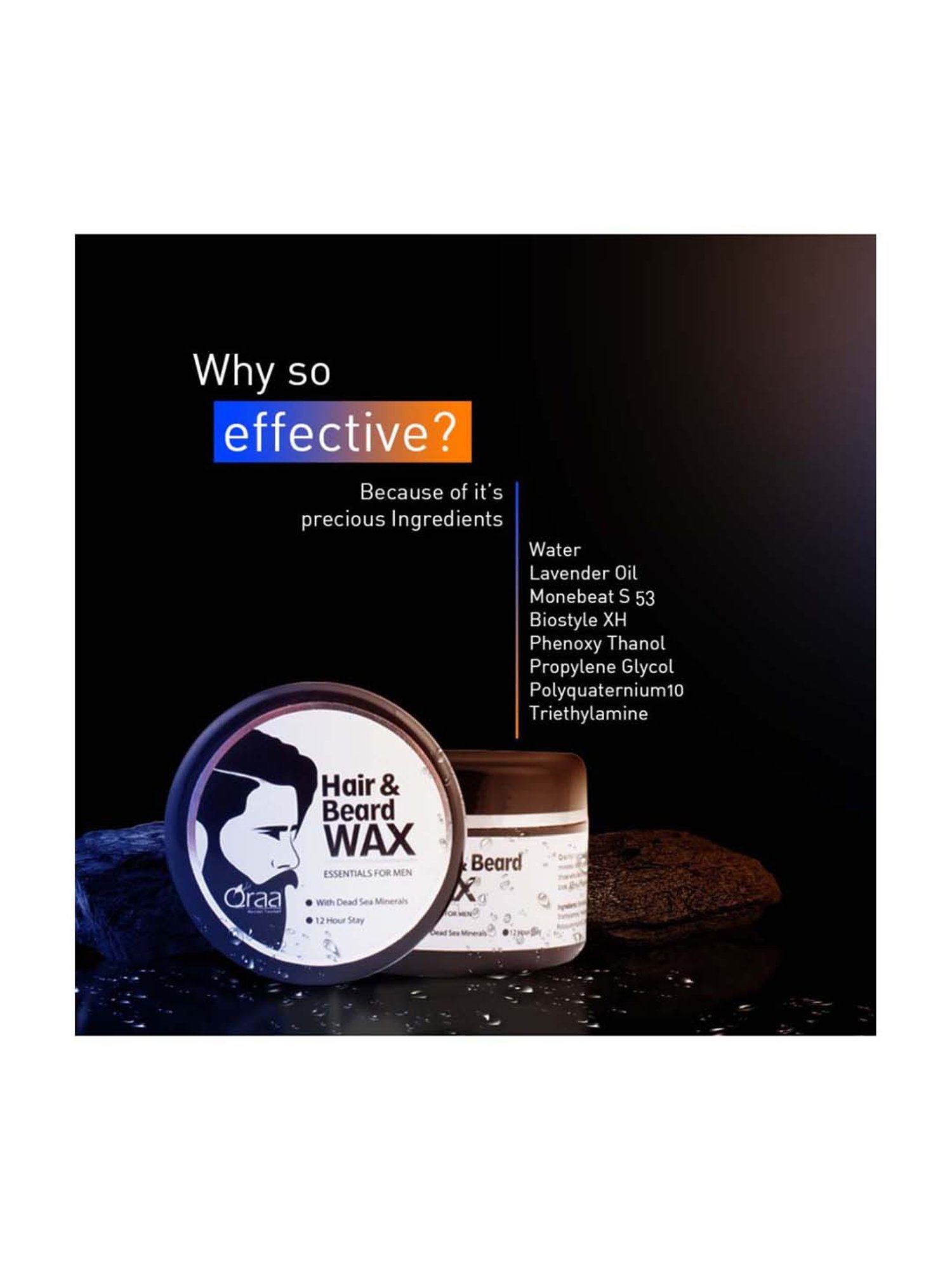 Qraa Menn Nourishing Hair and Beard Wax - 100 gm