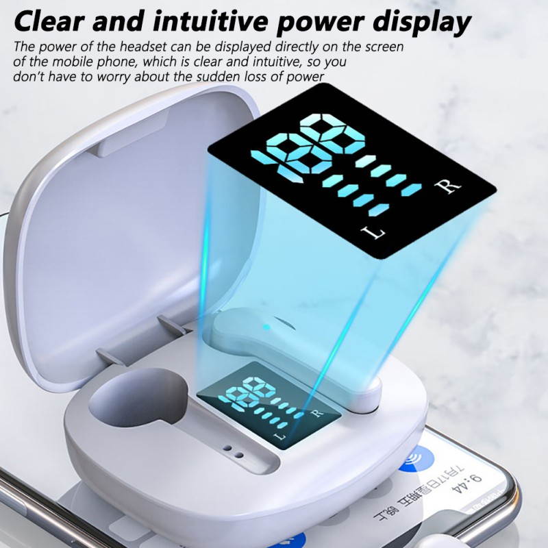 JS36 TWS In-ear Bluetooth Headset HiFi Music Stereo Earbuds Sports Gaming Noise Cancel Headphone With Microphone For All Phones