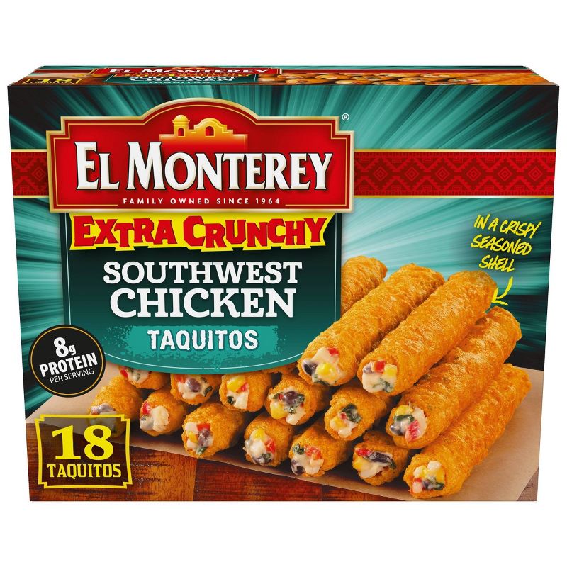 El Monterey Southwest Chicken Extra Crunchy Frozen Taquitos - 20.7oz/18ct