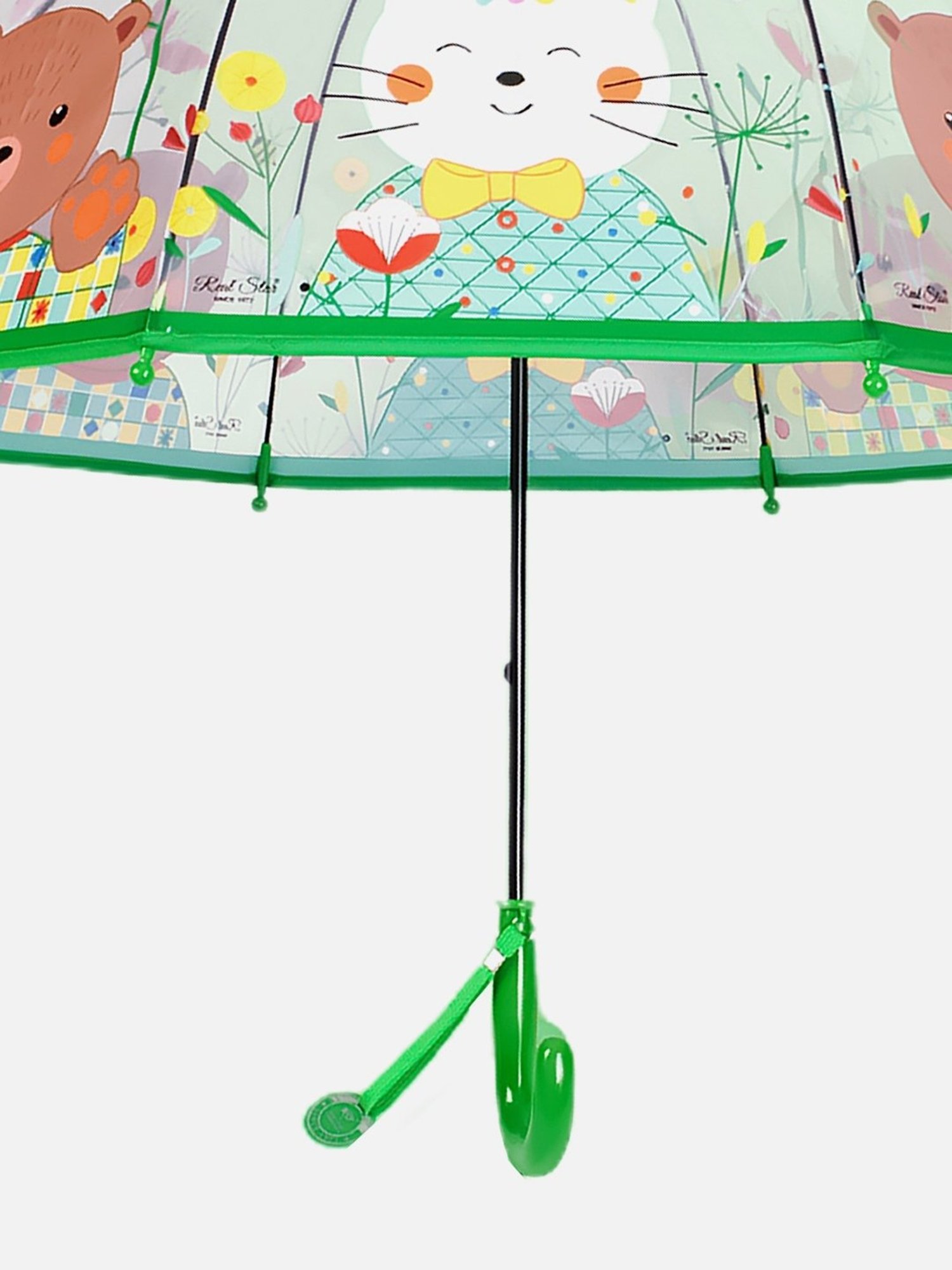 Little Surprise Box Green Polyester Printed 2 Fold Umbrella