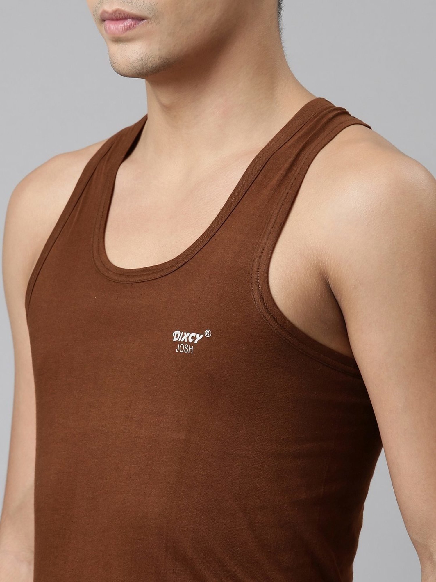 Dixcy Josh Multi Cotton Regular Fit Vest - Pack Of 5