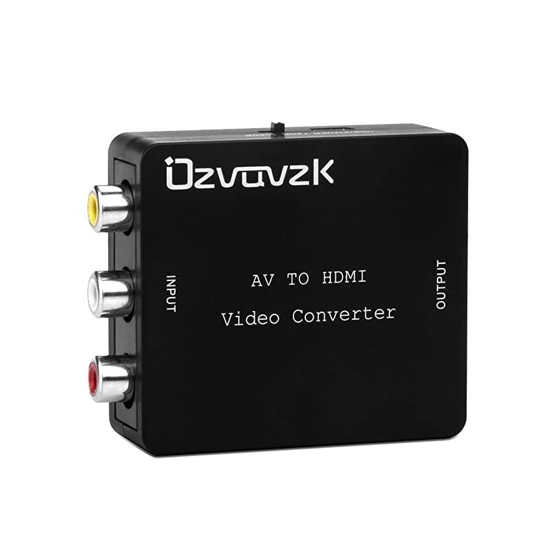 AV to HDMI Converter RCA Composite CVBS to HDMI Video Audio Converter AdapterSupport 1080P with USB Charge Cable for TVPCPS3BlueRay DVD