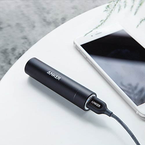 Power Bank, Premium Aluminum PowerCore+ mini, 3350mAh Lipstick-Sized Portable Charger (3rd Generation,  High Performance ), One of the Most Compact External Batteries, Powerful chargers -- New , Black