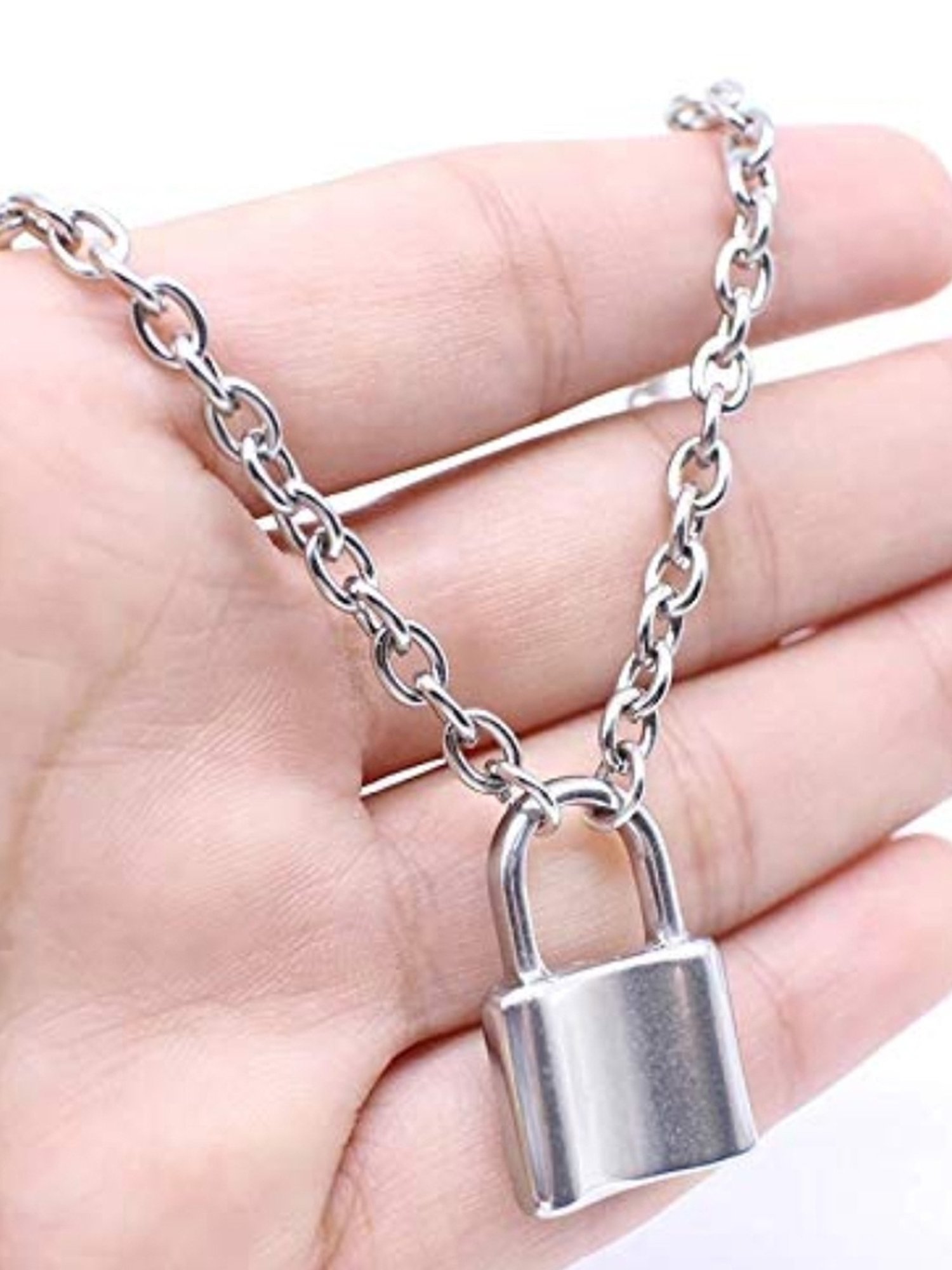 YouBella Stylish Trendy Multi Layer Jewellery Silver Plated Multi Strand Necklace for Women