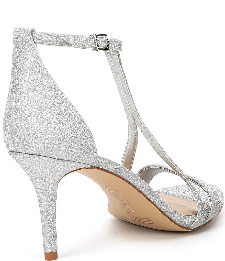 Gianni Bini Shaylinn Glitter T-strap Sandals