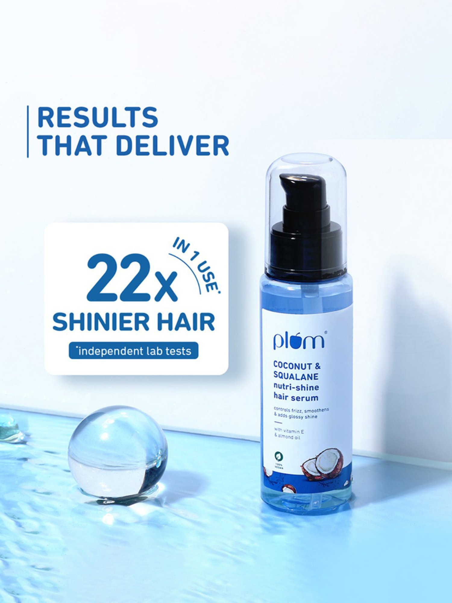 Plum Coconut & Squalane Nutri-Shine Hair Serum - 75 ml