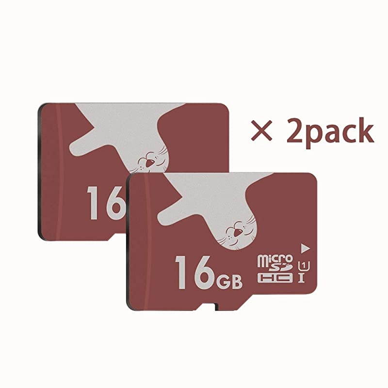 16GB UHSI U1 Class 10 C10 microSDHCTF Flash Memory Cards 2 pcs wSD adapters